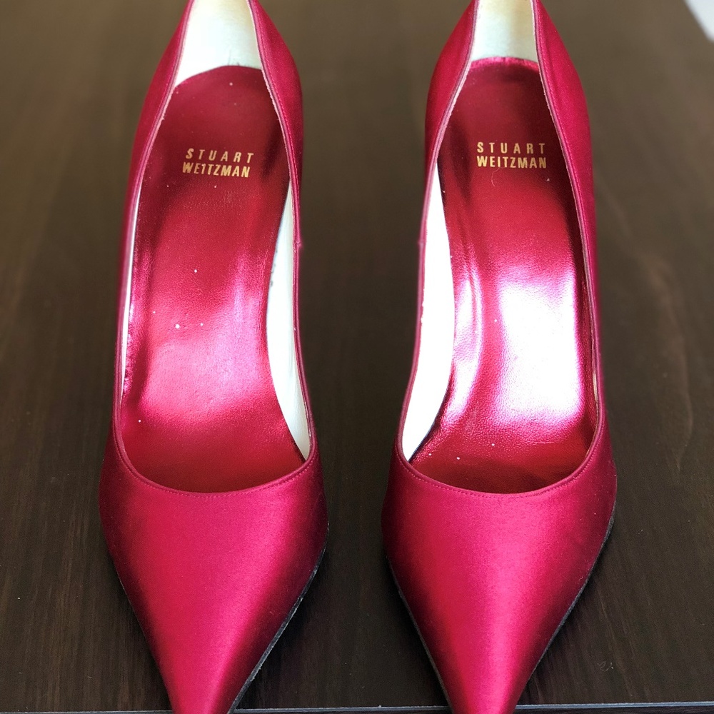 Stuart Weitzman Ruby Red Pointed Toe - image 3